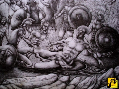 Śmierć Leonidasa fragm.(aut.Kamil Jerzyk)