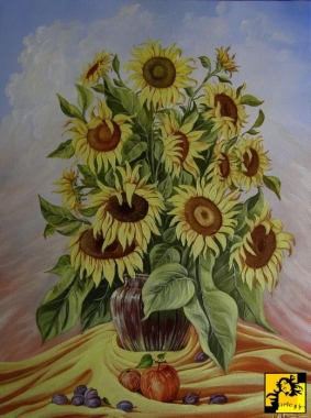 Jabłka i słoneczniki