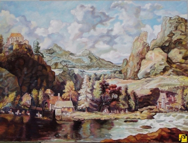 Rzeka w górskiej dolinie