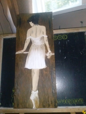 odpoczywająca baletnica