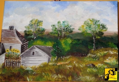 słoneczniki w zagrodzie