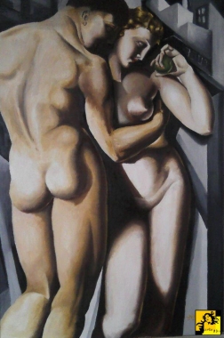 ADAM I EWA kopia obrazu Tamary Lempickiej