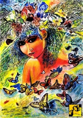 Dziewczyna w motylach