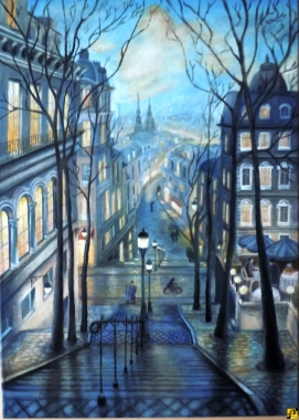 Uliczka Montmartre w Paryżu
