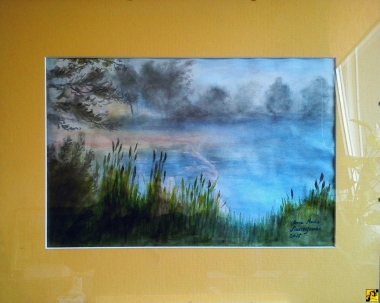 Mglisto nad jeziorem