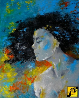 Kobieta w błękitach