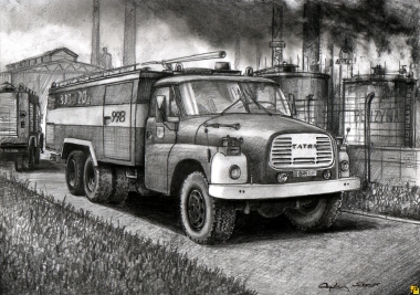 Cieżki wóz gaśniczy GCBA na podwoziu TATRA 148