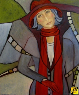 Kobieta z rękawiczkach