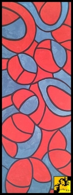 Abstrakcja szaro-czerwona