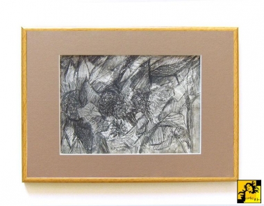 Flora 2 -  czarno biały rysunek