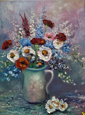 Polne kwiaty w dzbanuszku