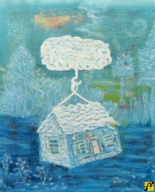 Niebieski z chmurką