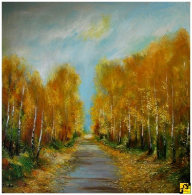 Aleja obraz olejny 70-70cm