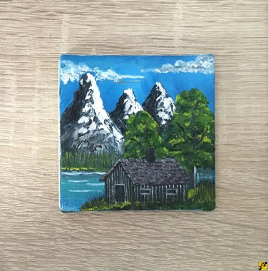 Domek pod drzewami s