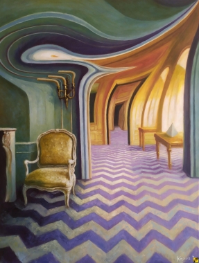 Pokój o spiczastym suficie