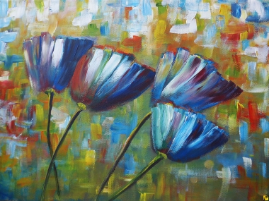 Tulipany w błękitach 