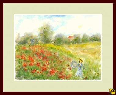 Akwarelowe Maki Moneta