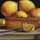 Martwa natura z cytrynami i nożem