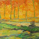 Park w Koninie  nocą