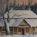 Staropolski dworek w szacie zimowej