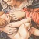 Madonna z zieloną poduszką 50x40cm wg A.Solario