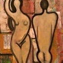 Kobieta i Mężczyzna w muzeum Kobieta i Mężczyzna w muzeum