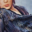 W niebieskiej sukience