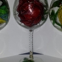 Sikory i róża. Sikory i róża.