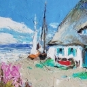 Olej Wioska rybacka 2 Olej Wioska rybacka 2