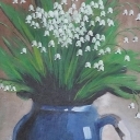 kwiaty w niebieskim kubku kwiaty w niebieskim kubku