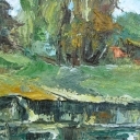 Pejzaż z czerwonym daszkiem 