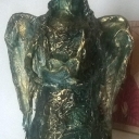 Anioł kobaltowy z motylem Anioł kobaltowy z motylem