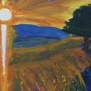 Promienny zachod slonca