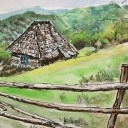 Akwarela - Bieszczady Akwarela - Bieszczady