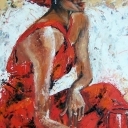 Lady in red. Lady in red.