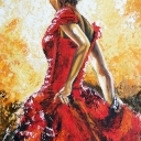 Lady in red. Lady in red.