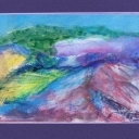 Pejzaż górski akwarela Pejzaż górski akwarela