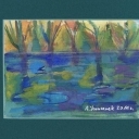 Zalew akwarela Zalew akwarela