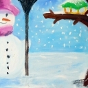 Zima z bałwankiem Zima z bałwankiem