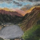 Czarny Staw i Morskie Oko o zachodzie Słońca