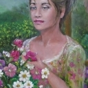 kobieta z kwiatami kobieta z kwiatami