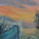 Żaglowiec i zachód słońca Żaglowiec i zachód słońca