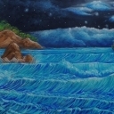 Nocny Pejzaż nad morzem Nocny Pejzaż nad morzem