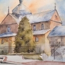 Komańcza -Akwarela Komańcza -Akwarela