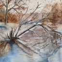 Bystrzyca river in winter Bystrzyca river in winter