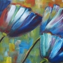 Tulipany w błękitach 