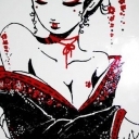 Geisha I..czerwień Geisha I..czerwień