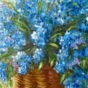 Niezapominajki w koszyczku Niezapominajki w koszyczku