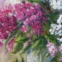 Floksy w kryształowym wazonie