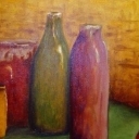 butelki i jabłko butelki i jabłko